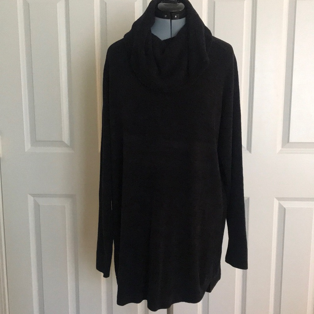 Barefoot Dreams Black Cowl Neck Lounging Sweater Top XL
